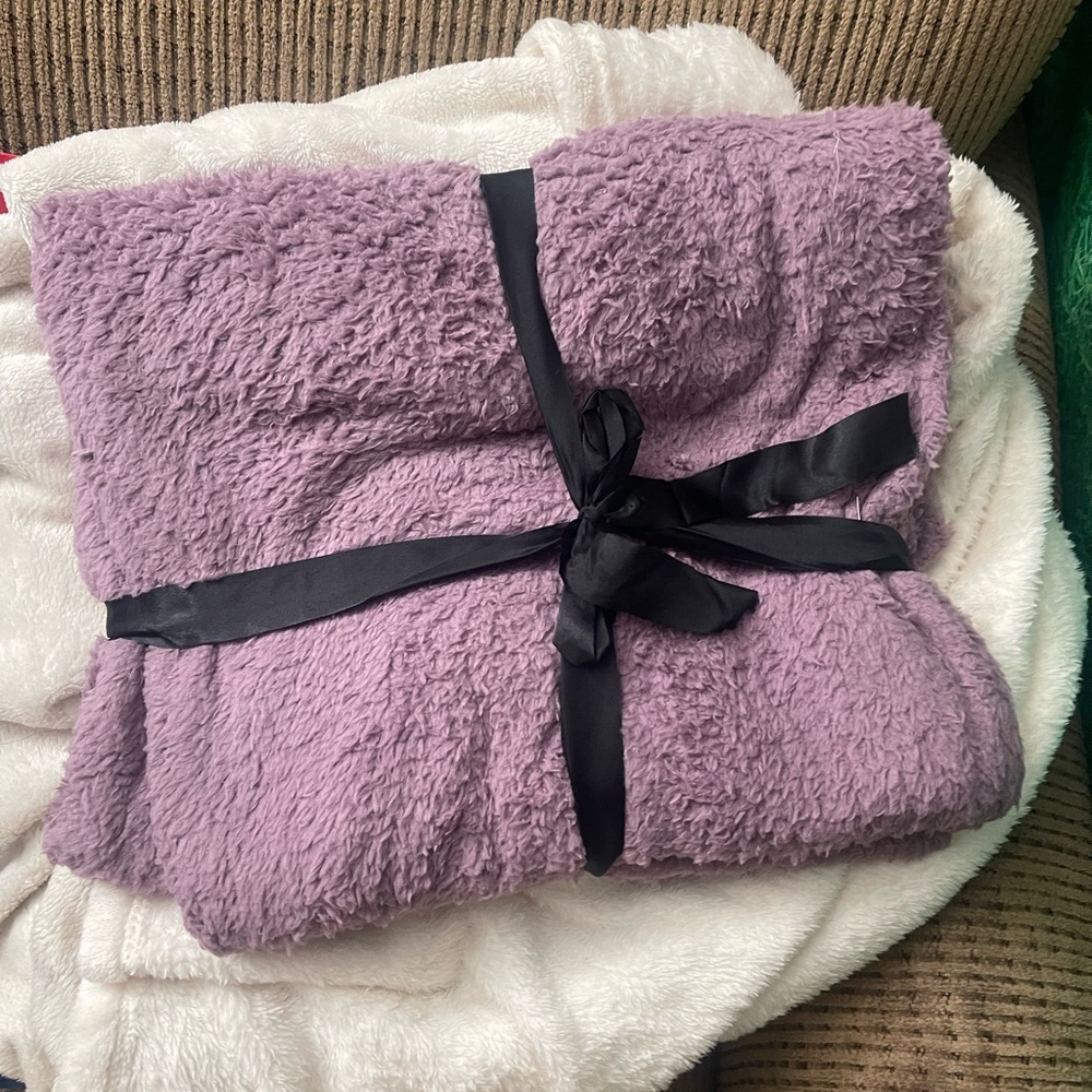 Cozy Purple Fuzzy Blanket